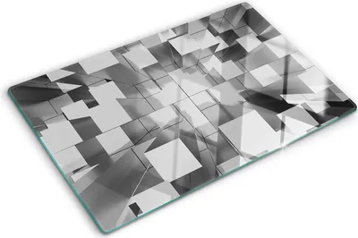 Produktbild von Tulup Glas Herdabdeckplatte - 80x52 cm - Glaskeramikkochfeld-Abdeckung Spritzschutz Glasabdeckplatte - Einteilig - Kunst: Modern & Klassisch - Abstraktes - Grau