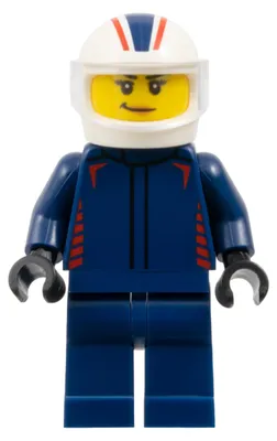 Produktbild von LEGO Minifigur Formula 1 Driver, Red Bull - Female, Dark Blue Racing (cty1838)