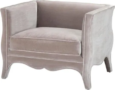 Produktbild von Casa Padrino Luxus Wohnzimmer Samt Sessel Grau 100 x 79 x H. 75 cm - Wohnzimmermöbel