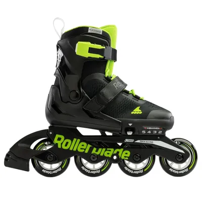 Produktbild von Rollerblade MICROBLADE 175, Kinder, Unisex, Schwarz, Grün, Einfarbig, Hoher Stiefel, 28 - 32