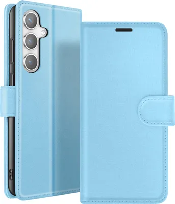 Immagine prodotto di Zanaé, custodia portafoglio Galaxy S24 con chiusura magnetica, azzurro