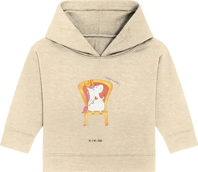 Produktbild von Mr. & Mrs. Panda Organic Baby Hoodie Einhorn Prinzessin 12. - 18. Monat - Natural Raw - Geschenk, Unicorn, Kapuzensweatshirt, Kapuzenshirt, Geburtstag