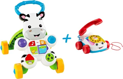 Produktbild von Lauflernwagen + Plappertelefon Kleinkinder Spiele-Set Telefon laufen lernen