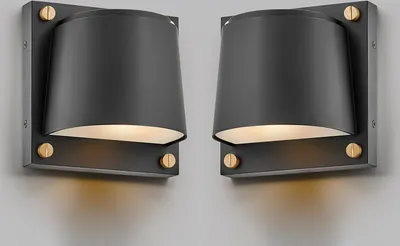 Produktbild von 2er SET LED Außenwandleuchten Schwarz, Downlight Fassadenbeleuchtung Hauswand