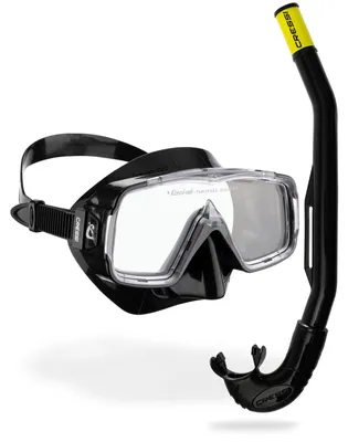 Immagine prodotto di Kit per snorkeling: maschera da snorkeling, maschera monovetro, ampio campo visivo, boccaglio anatomico, unisex, per adulti
