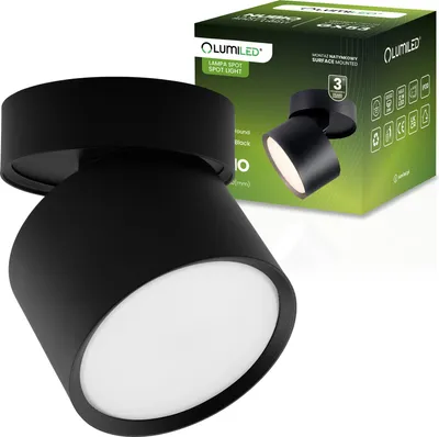 Produktbild von LUMILED Aufbaustrahler Aufbauspot Aufbauleuchte Aufputz Schwenkbar Spot 230V Deckenleuchte GX53 Fassung  Aluminium Downlight Rund Schwarz