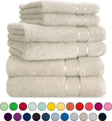 Produktbild von Baumwolle Castle Handtuch 6er set 2x Duschtuch 2x Handtuch 2x Gästetuch 100% Baumwolle Frottee, Farbe:Rot