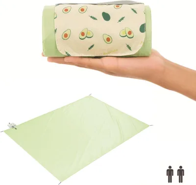 Imagen del producto de Manta de picnic impermeable, de 150 x 100 cm, ligera y portátil, para uso en exteriores
