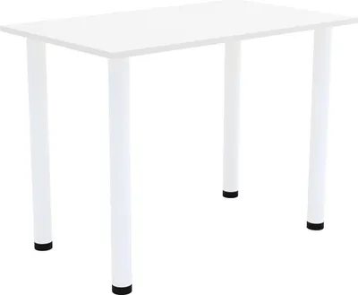 Obrázek produktu pro AKKE Bílý jídelní stůl s bílými nohami DxŠxV: 60x50x74 cm