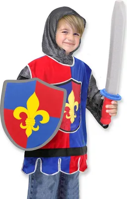 Produktbild von Melissa & Doug Knight Rollenspiel-Kostm-Anziehset (4-teilig) | Spiel vorgeben | Halloween kostm|3+ | Geschenk fr Jungen oder Mdchen