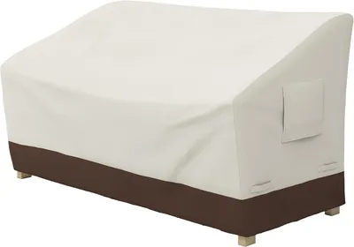 Productafbeelding van Hoes voor 3-zits tuinbank - Tuinmeubelhoes - Polyester met PVC-laag - Beige/lichtbruin