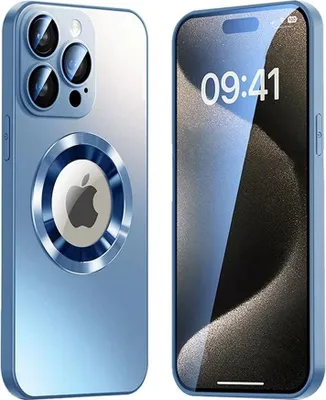 Produktbild von SiGN Magnetische iPhone 17 Pro Hülle mit Objektivabdeckung und Logo-Ansicht - Blau