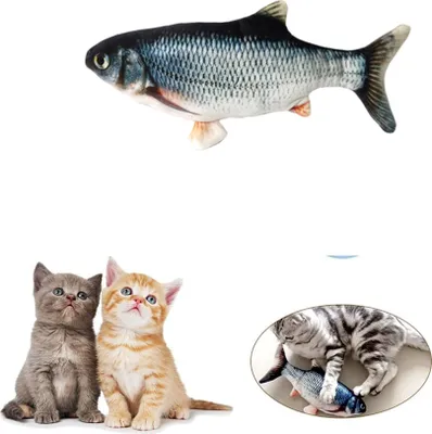 Produktbild von Katzenspielzeug Elektrische USB-Ladesimulation Fisch Lustige interaktive Haustiere Katzen Katzenminze Spielzeug fuer Kätzch