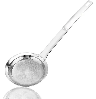Schaumlöffel 12 cm, Edelstahl, feines Sieb, Frittierlöffel