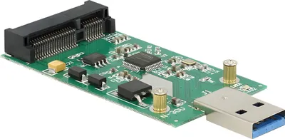 Produktbild von DeLOCK Konverter USB 3.0 A Stecker -> mSATA