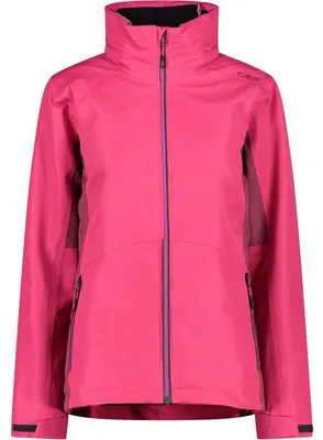 Image de Veste femme, fermeture éclair, capuche amovible, modèle INN.JACKET, couleur fuchsia (B870), taille 46