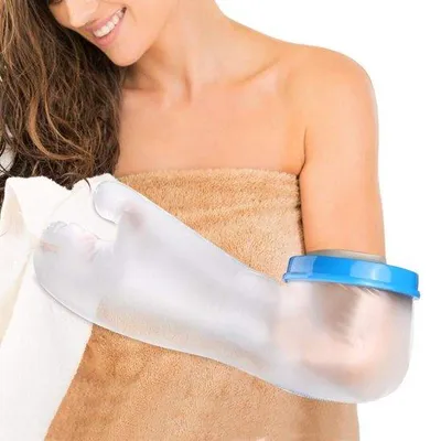 Produktbild von Schutz für den Oberarm für Erwachsene - wasserdichter Oberarm-Schutz für Duschen - Handtuchschutz - Duschhose - Oberarmüberzug - Duschüberzug für den Oberarm