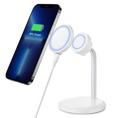 Produktbild von Esr Halolock Shift Magnetisches Magsafe Drahtloses Ladegerät Weiss