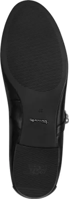 Produktbild von Tamaris Damen Ballerina Leder Riemchenballerina mit Perlenbesatz 1-22140-44, Größe:40 EU, Farbe:Schwarz