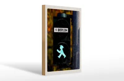 Produktbild von Holzschild Reise 20x30cm Berlin Deutschland Ampel Reise