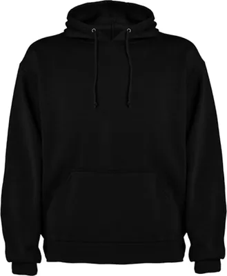 Produktbild von Roly SU1087 | Herren Sweat Capucha Hooded Sweatshirt - Farbe: Black 02 - Größe: L
