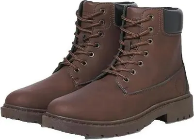 Produktbild von Jack & Jones 12282310_414_43, Stiefel, Braun, Brown Stone, Rundzeh, Schnürverschluss, Gummi