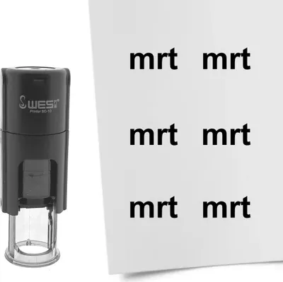 Obrázek produktu pro CombiCraft Razítko měsíc březen 10mm kulatý černý inkoust - za 1 kus