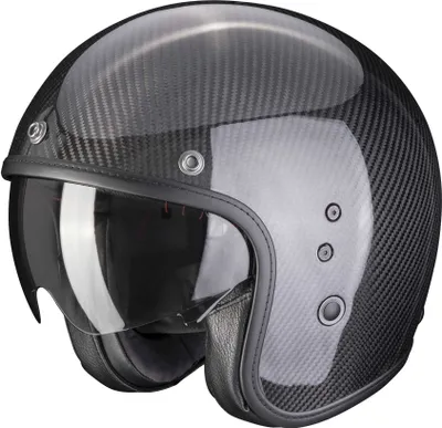 Produktbild von Scorpion Belfast Evo Carbon Jethelm, schwarz, M (57/58)