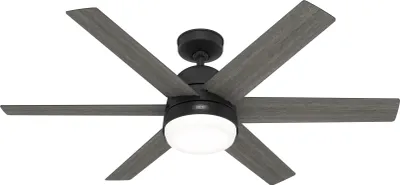 Zdjęcie produktu dla Energooszczędny wentylator sufitowy z oświetleniem i pilotem Arete Black 132 cm