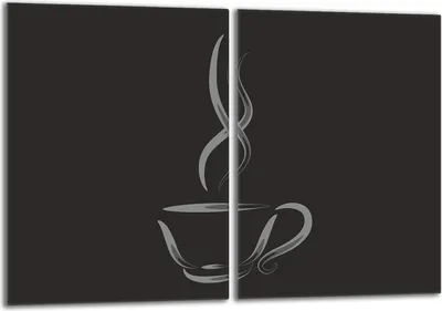 Obrázok produktu pre Sada krycích dosiek na sporák 2x40x52 cm sklokeramický kryt varnej dosky sklenený splashback, káva čierna
