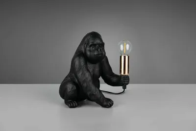 Immagine prodotto di Lampada da tavolo, lampada da tavolo, nero, interruttore, scimmia, H 23 cm
