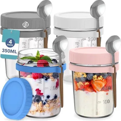 Produktbild von Havermout-Set für dein Frühstück - Mason-Jar-Set - 2er-Pack - Glas - Set