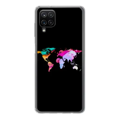 Produktbild von MuchoWow® Handyhülle Schutzhülle Hülle für Samsung Galaxy A12 Weltkarte - Farbe - Aquarell Silikon Softcase Handy Hülle - Bild