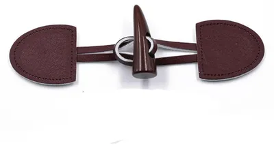 4 Paar Hornknöpfe aus PU-Leder, 17 x 4 cm, Knebelknöpfe, Kunstharz, für Kleidung