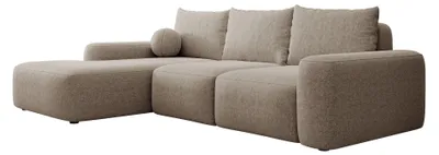 Produktbild von Selsey Carnos - Ecksofa mit Schlaffunktion, Balancekissen, Chenillebezug, Hellbraun, linksseitig