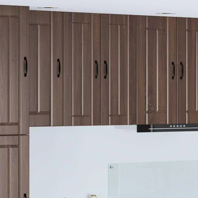 Image de vidaXL Armoire murale LUCCA, lot de 2, en bois imitation chêne brun