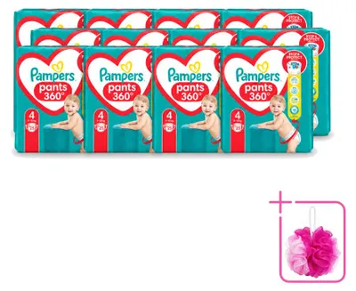Obrázok produktu pre 12 ks plienok Pampers Baby-Dry Pants, veľkosť 4, 9–14 kg – ekonomický balenie – 12 kusov