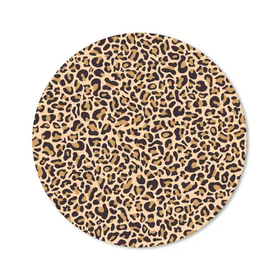 Produktbild von MuchoWow® Mauspad Mousepad Pantherdruck - Muster - Braun 40x40 cm - Mousepads - Maus Mat - Pad - Mausunterlage - Schreibtisch Accessoires