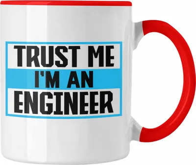 Produktbild von Trendation - Ingenieur Tasse Gadget Geschenk Ingeneur Kaffeetasse Geschenkidee Lustig (Rot)