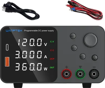 Obrázek produktu pro Stejnosměrný napájecí zdroj Wanptek, výstupní napětí 30V/60V/120V, nastavitelný proud až 10A , TPS1203
