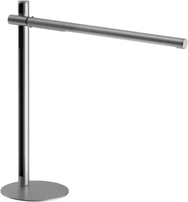 Zdjęcie produktu dla Lampa biurkowa LED - srebrna - możliwość regulacji jasności i 3 tryby barw światła - idealna do biura i domu