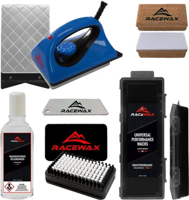 Zdjęcie produktu dla RaceWax Zestaw wosku do nart 6-częściowy Żelazko do wosku Pędzel do usuwania wosku z korka