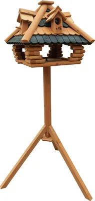 Produktbild von Toboli kŕmidlo pre vtáky 115 cm so stojanom, drevená búdka pre vtáky, kŕmidlo pre vtáky odolné voči poveternostným vplyvom so statívom, kŕmidlo pre vtáky
