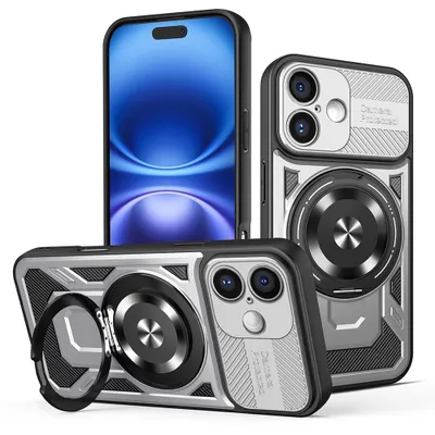 Produktbild von Techsuit - RuggedCam Hülle für iPhone 16 Plus - grau