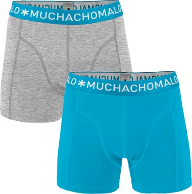 Produktbild von Muchachomalo Herren 2er Pack Shorts Solid Blue Grey Baumwolle Mix