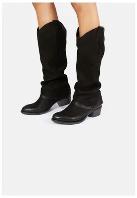 Produktbild von Damen Stiefel aus Leder, mittelhoch, Modell Dresa C833 mit Falten im Schaft