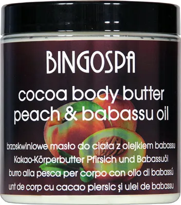 Immagine prodotto di BingoSpa Burro corpo alla pesca con olio di babassu, 250 g