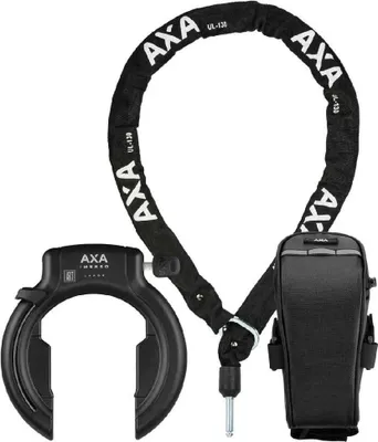 Produktbild von AXA Imsenso L Rahmenschloss NAZ + ULC 130 Plug-In Chain + Satteltasche