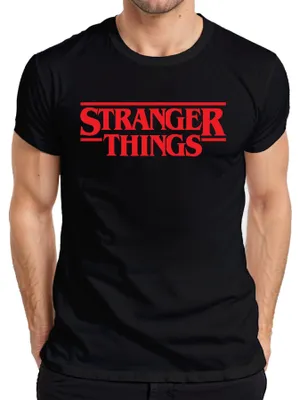 Obrázok produktu pre Stranger Fan Gift Hawkins Upside Down Retro 80s Series Fan Pánske tričko, čierna, S