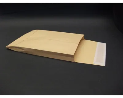 Produktbild von Faltentaschen 178x254x25mm 120g/qm haftklebend VE=125 Stück braun